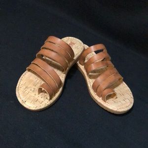 Brown KORKS slippers size 6